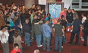 192-SBCF10-6611 - South Beach Comedy Festival comedian Gabriel Iglesias, right top, poses with some of the hundreds of fans he spent several hours with greeting them all personally at The Fillmore Miami Beach