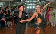 52-ArthurMurrayDance - Guests watching Adrian Persad and Zaneta Tomposova perform a dance