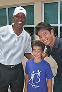 DJIrieGolf09-041158 - Isiah Thomas Big Brothers Big Sisters of Greater Miami "little" Alex and "Big" Mark<br>