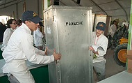 FIU-0292-WF103207 - Bubble Q preparations on the  beach behind the Delano Hotel at the 2010 South Beach Wine & Food Festival