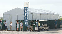 FIU-Grd-Taste-9823 - The FIU School of Hospitality student checkin tent at the 2008 South Beach Wine and Food Festival in Miami Beach.
