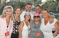 FIU-WF09-022263 - FIU School of Hospitality student, top center, xxxx and staff of the Love Food Cafe, Miami Beach staff at the Burger Bash.