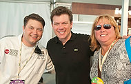 FIU-WF09-054243 - FIU School of Hospitality student and 2009 Barilla Best New Student Chef Award winner Arthur Mindermann, Food Network Celebrity Chef Tyler Florence and Liz West at the Grand Tasting Village.