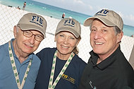 FIU-WF09-054254 - FIU School of Hospitality Associate Dean Rocca Angelo, Director of Development Jessica Siskind, center and Bob Hollander  at the Grand Tasting Village.