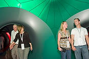 Luminarium-0202 - Jim Labauze and Angela Labauze next to Katie Micken and Bodo Knochenhauer