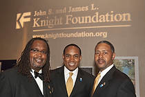 MLK-Miami-5164 - Charlie Jackson, CBS4 News Anchor Jawan Strader and Maurice Hurry
