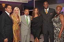 MLK-Miami-5326 - Donahue Peebles, Katrina Peebles, Jorge M. Pérez. Chairman and CEO of the Related Group, Tracy Mourning, NBA Miami Heat's Alonzo Mourning and ??