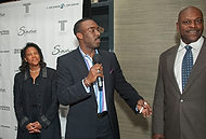 031-ThinkTank - Think Tank hosted by NFL Hall-of-Famer and former Miami Dolphin Dwight Stephenson, center,