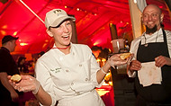 FIU-0242-WF10 - FIU School of Hospitality volunteer Elyse Wilson at the Burger Bash at the 2010 South Beach Wine & Food Festival