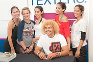 42-TMobileElPibe<br>Carlos Valderrama, sitting and guests