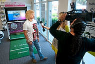 43-TMobileElPibe<br>Carlos Valderrama, left being interviewed