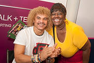 62-TMobileElPibe<br>Carlos Valderrama, left, and Doris Byrd